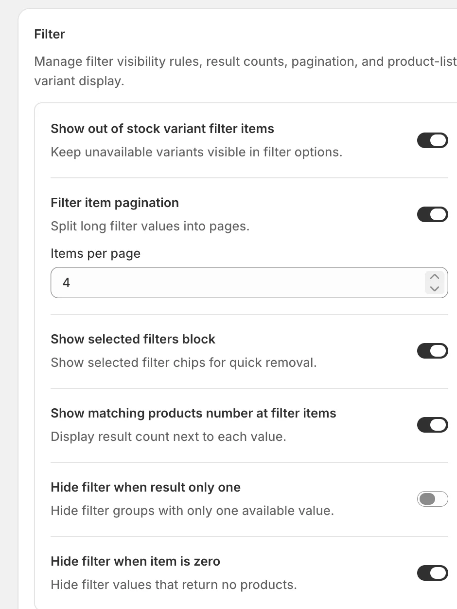 The Filter card — Sledge
