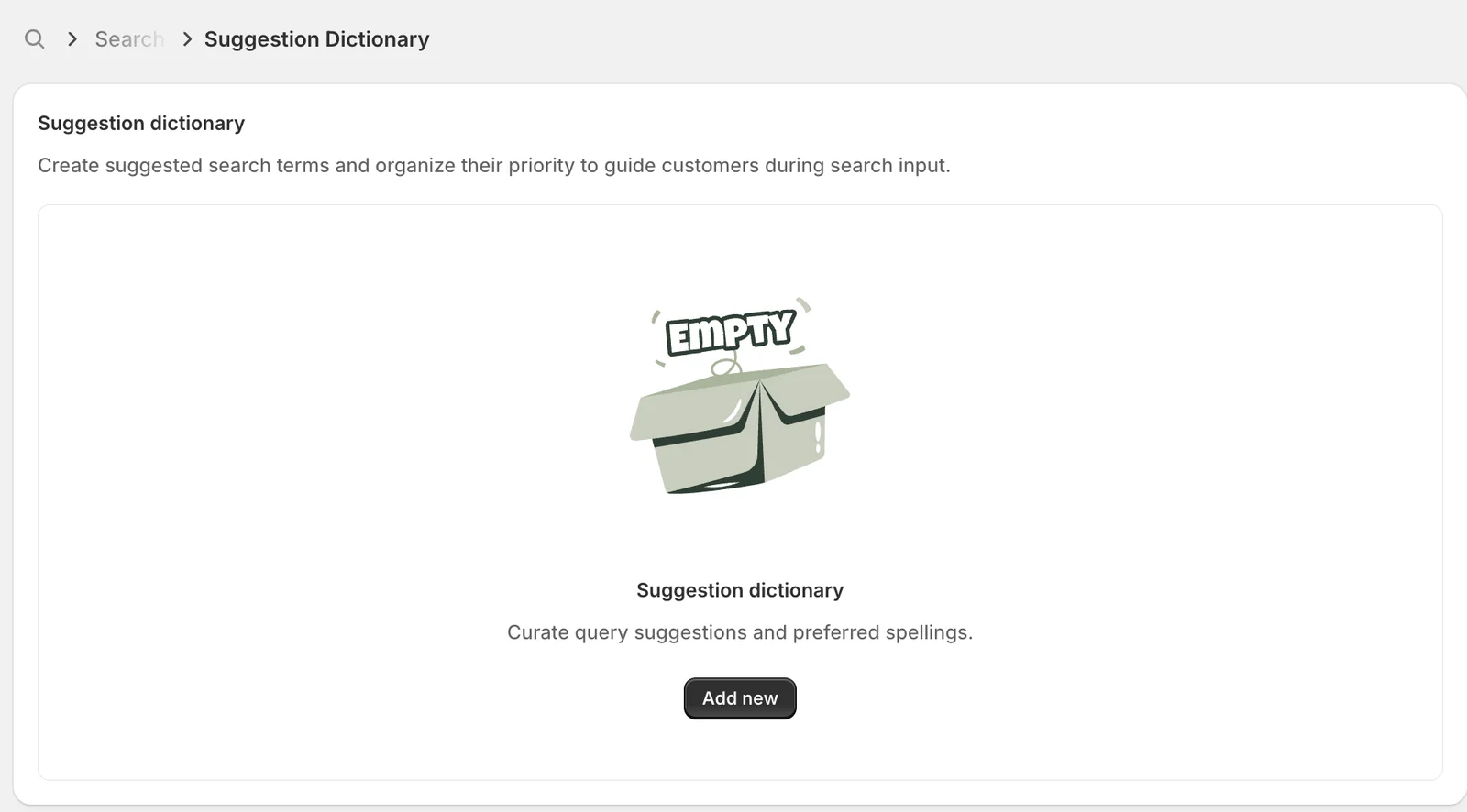 Step 1 — Open the Suggestion Dictionary — Sledge