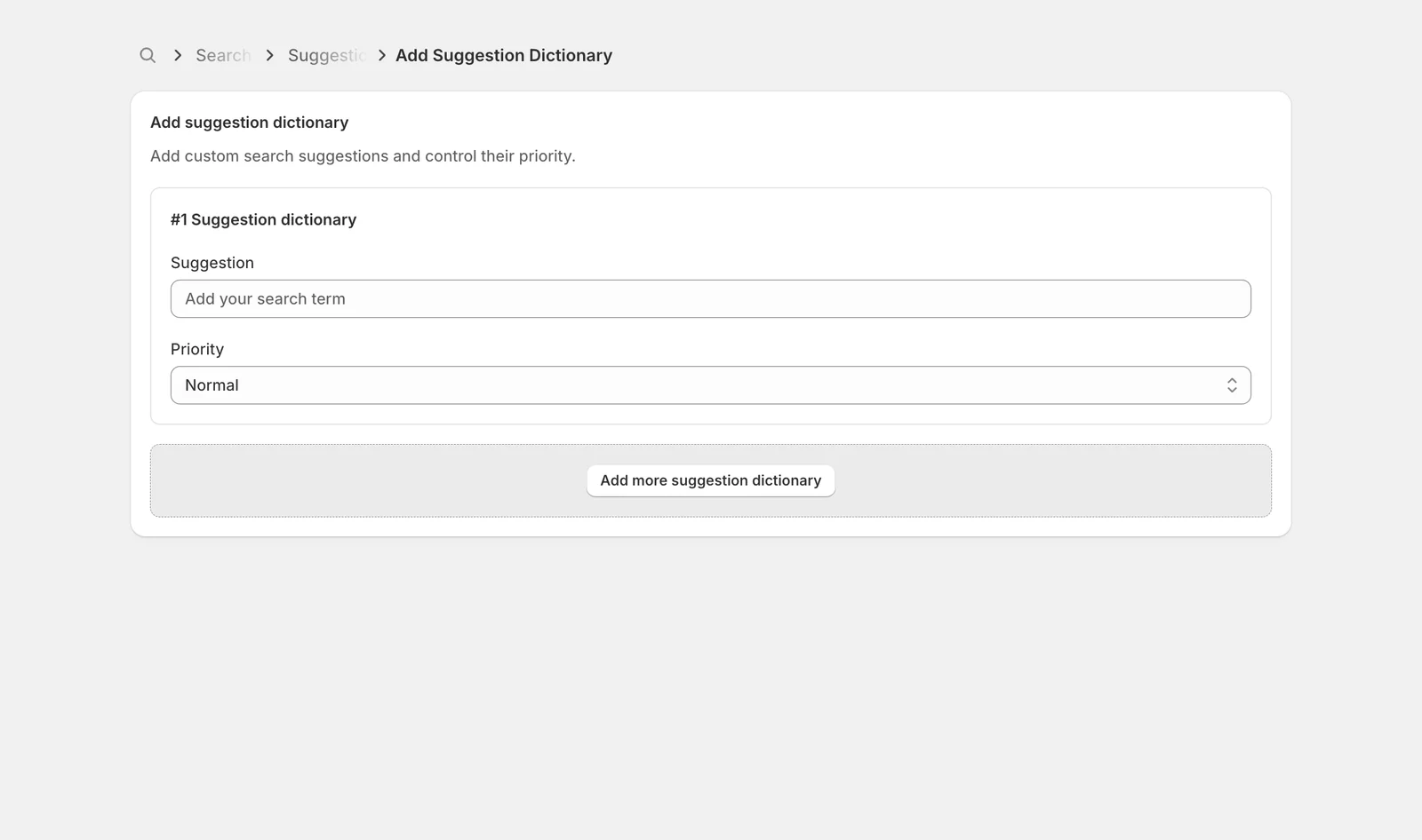 Step 2 — Add your search terms — Sledge
