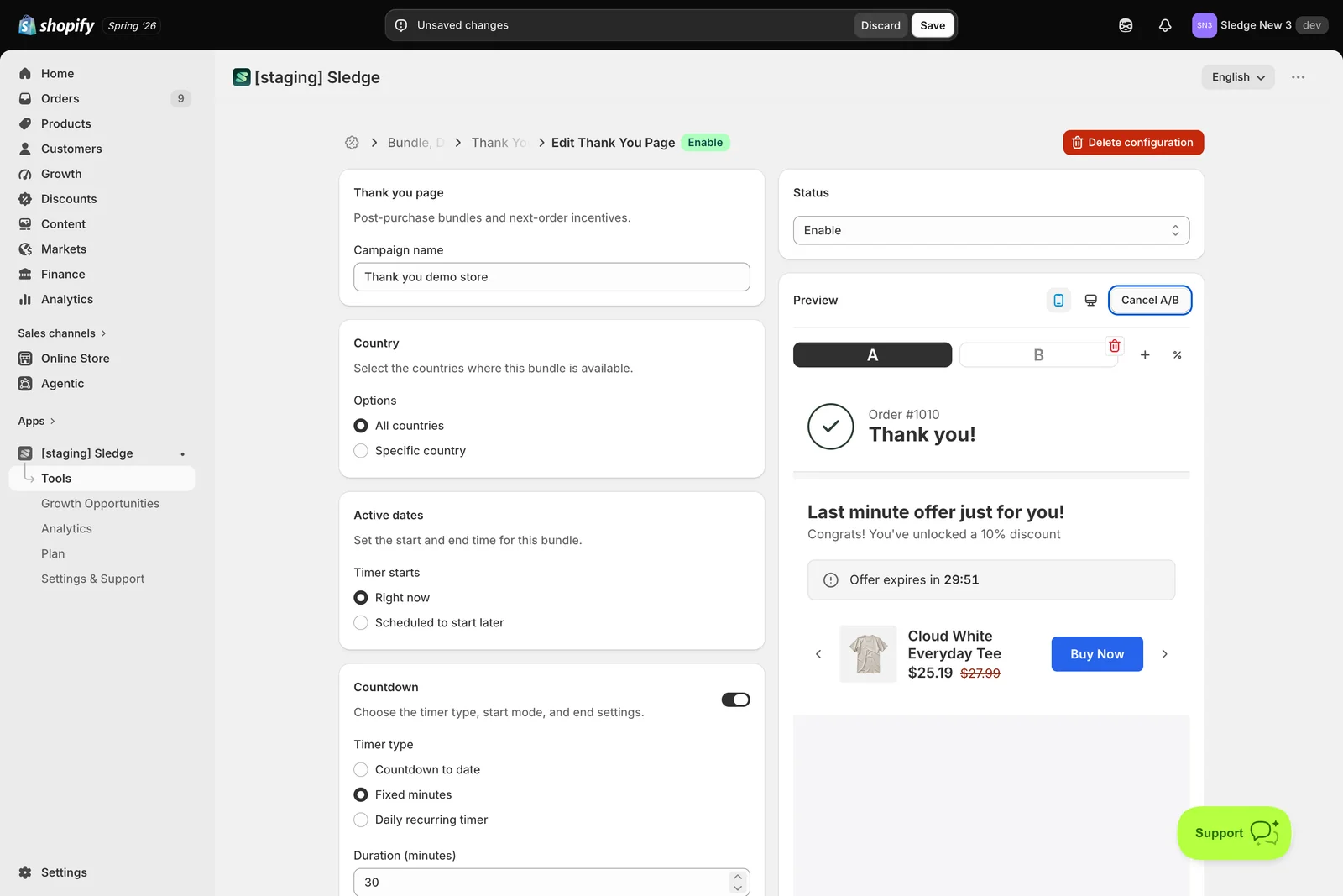 Step 1 — Create the test — Sledge