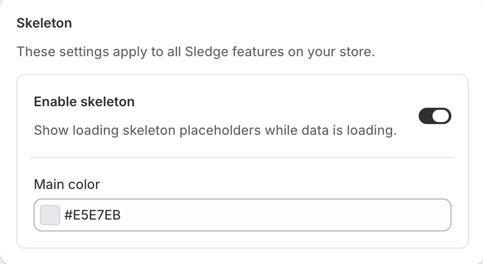 Settings — Sledge