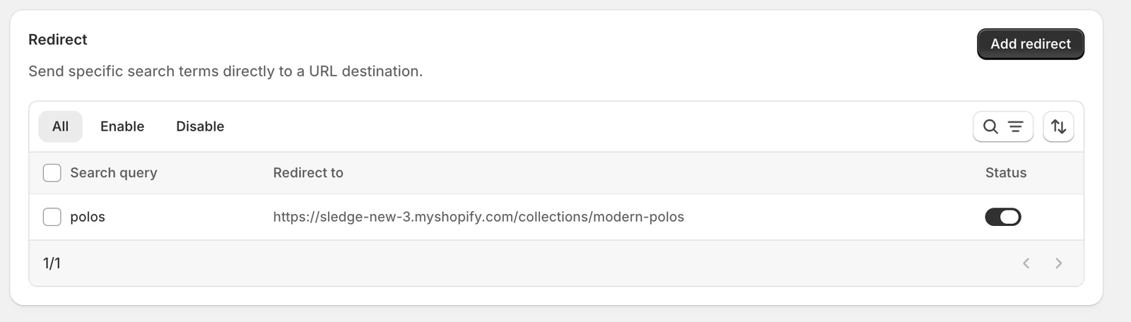 Manage your redirects — Sledge