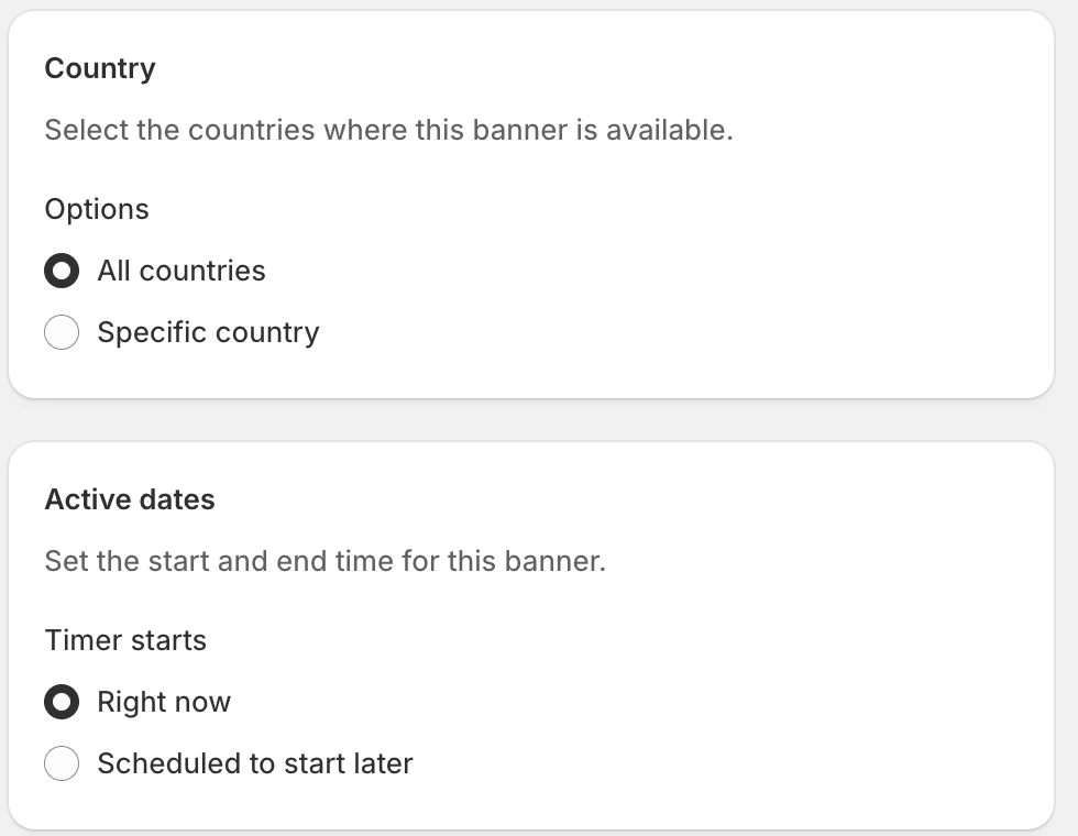 Country and Active dates — Sledge