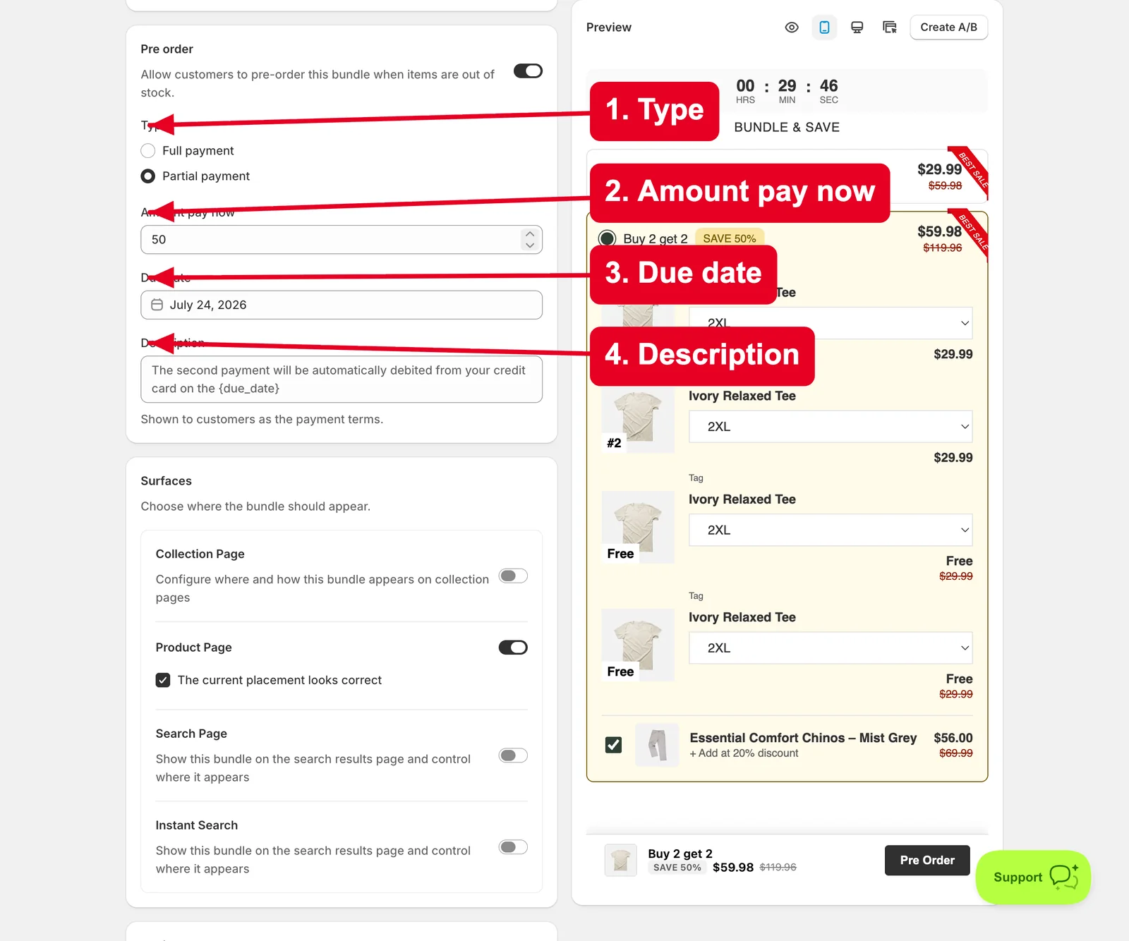 Step 2 — Choose how customers pay — Sledge