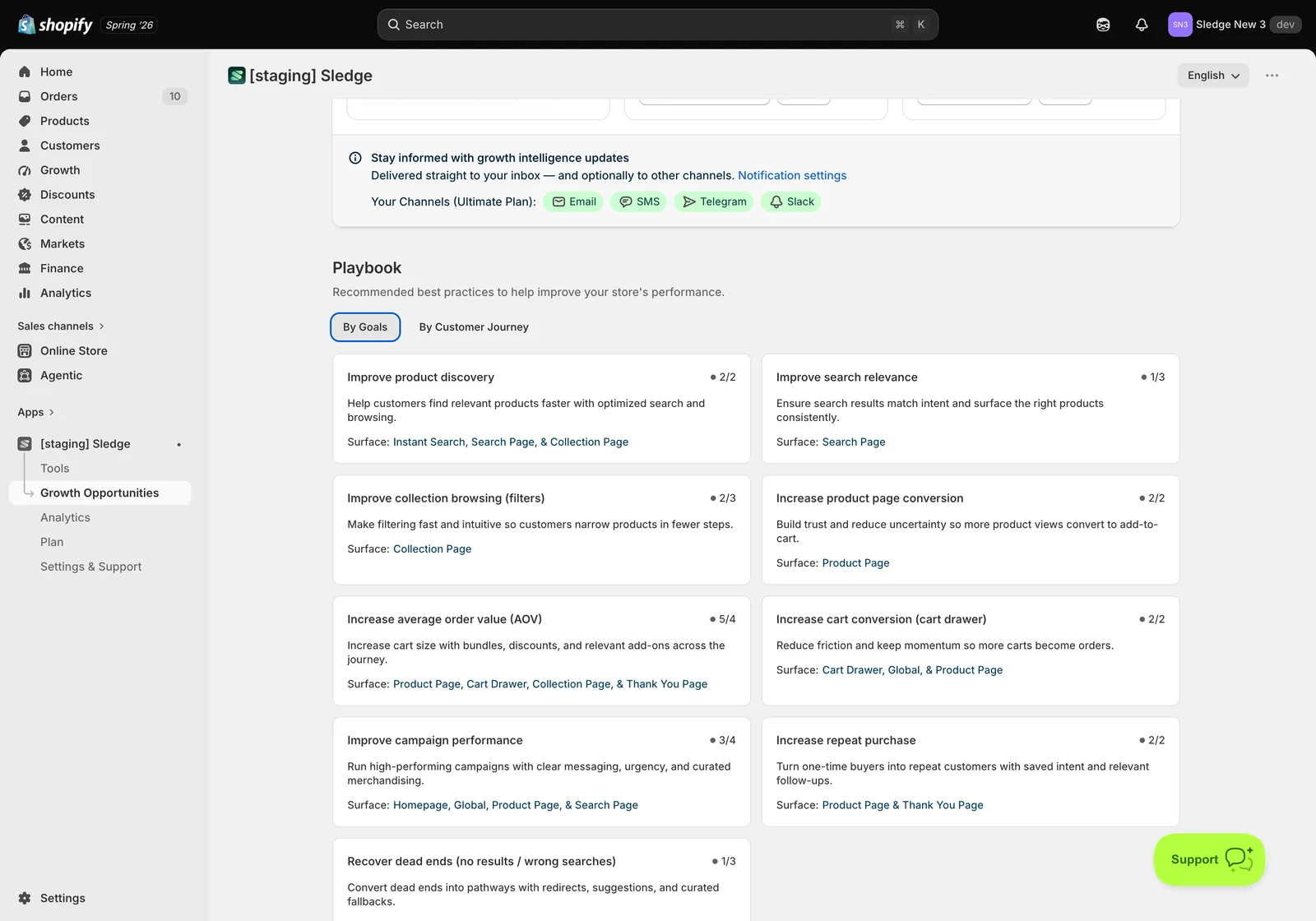Getting notified — Sledge