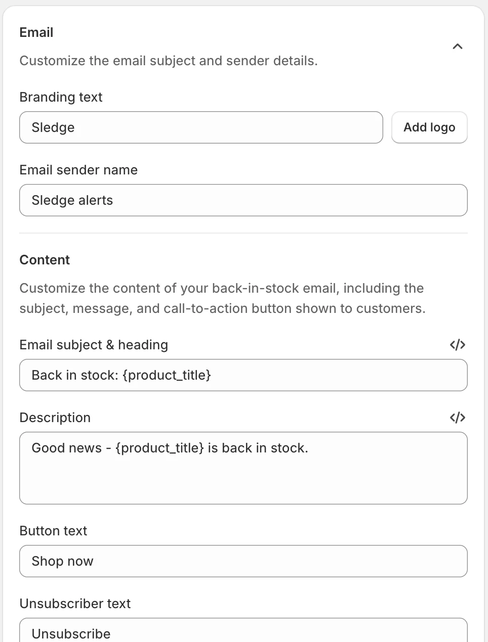 Email — Sledge