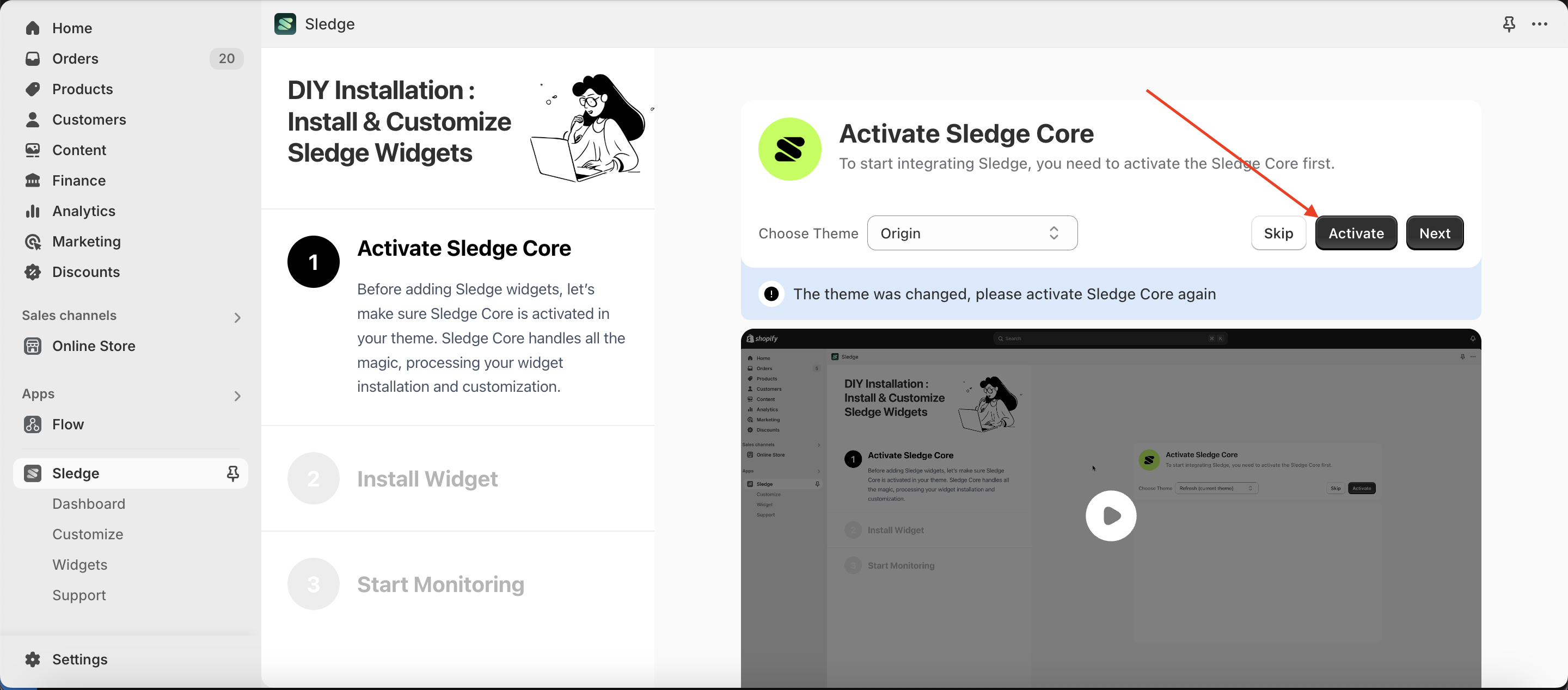 Badge Header Menu