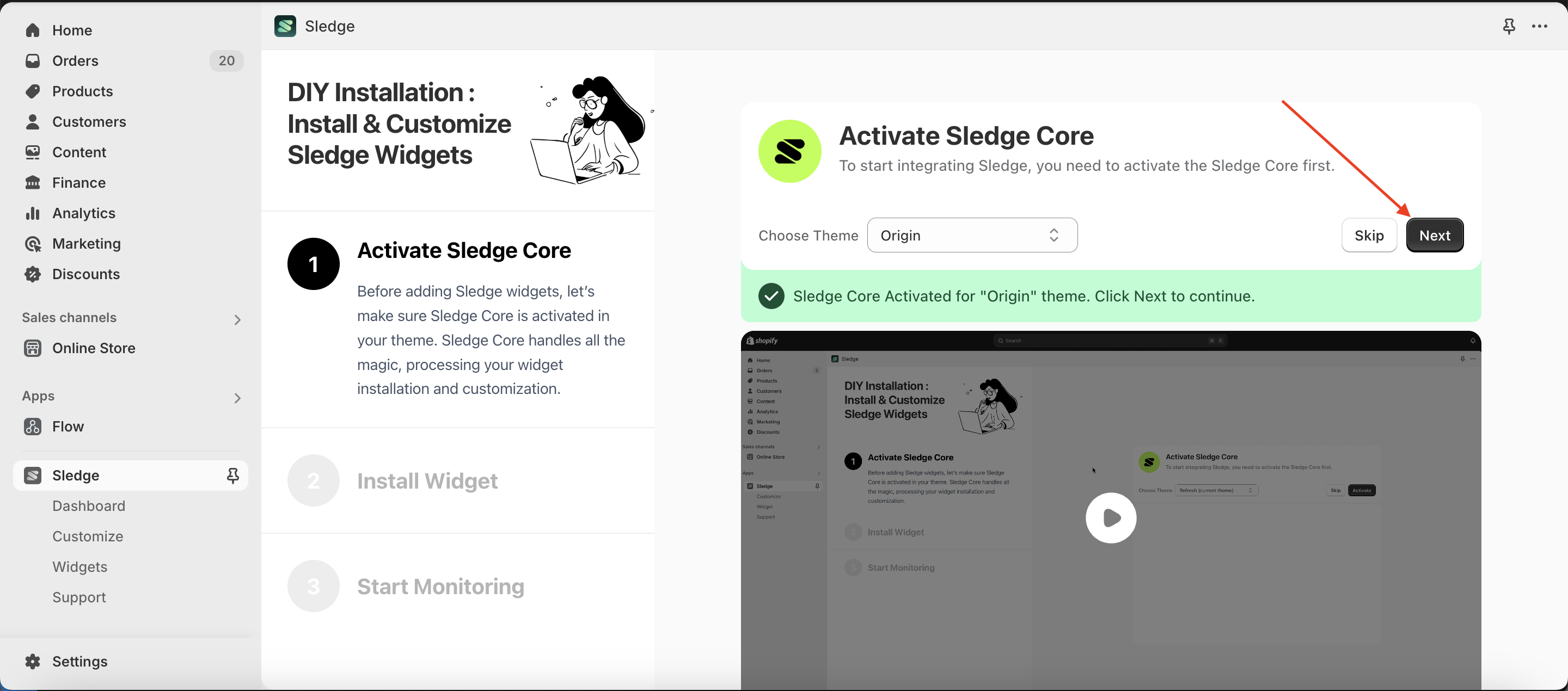 Badge Header Menu