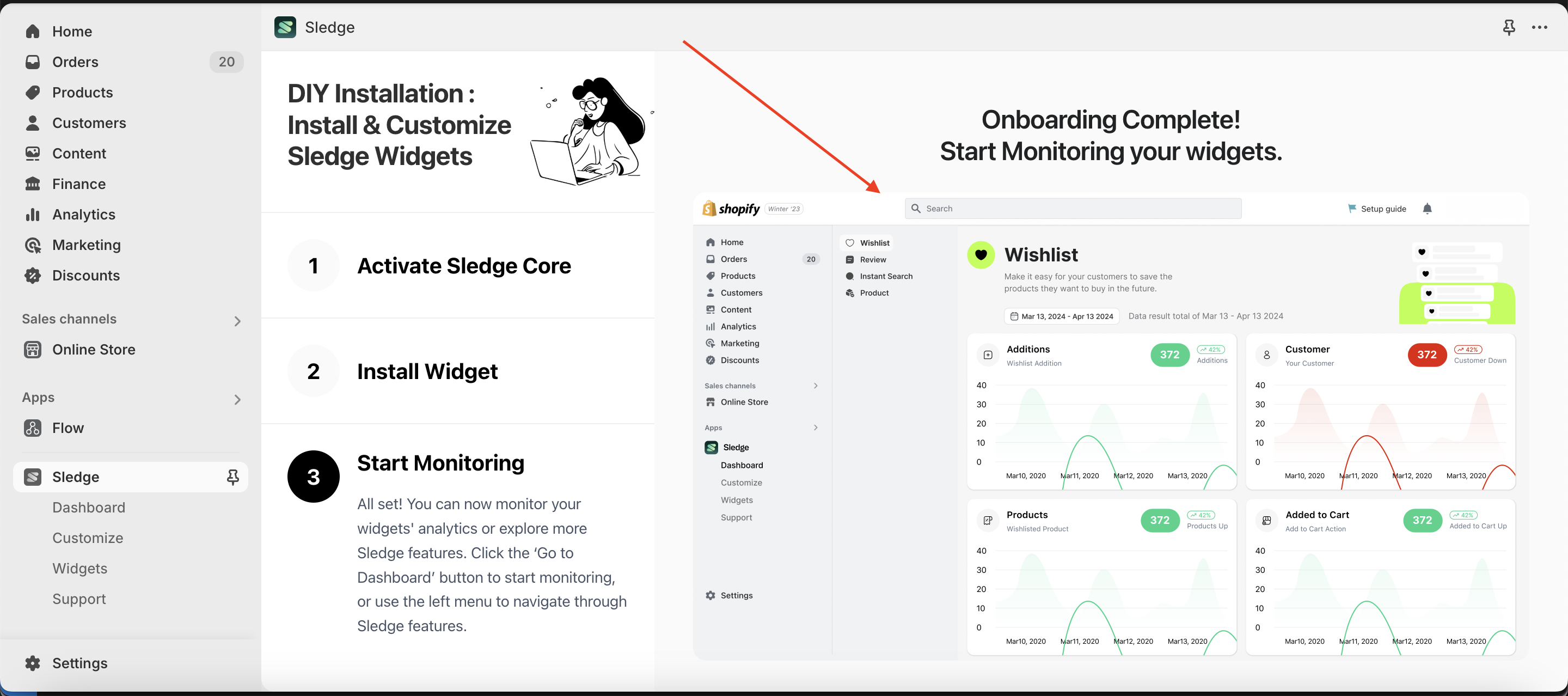 Badge Header Menu