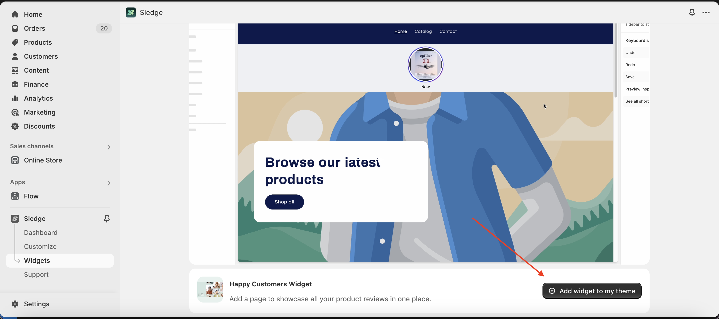 Badge Header Menu