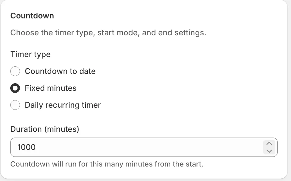 Countdown timer — Sledge