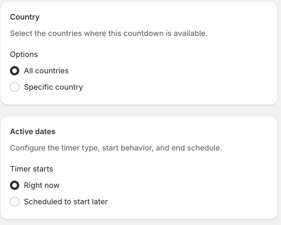 Country and Active dates — Sledge