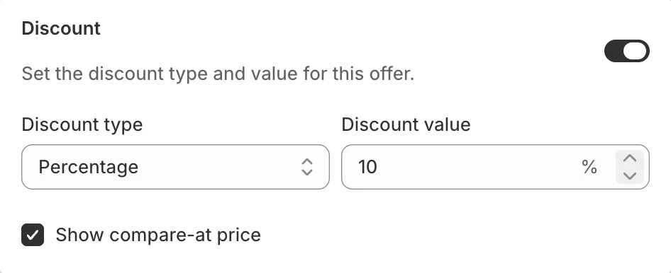 Campaign name and Discount — Sledge