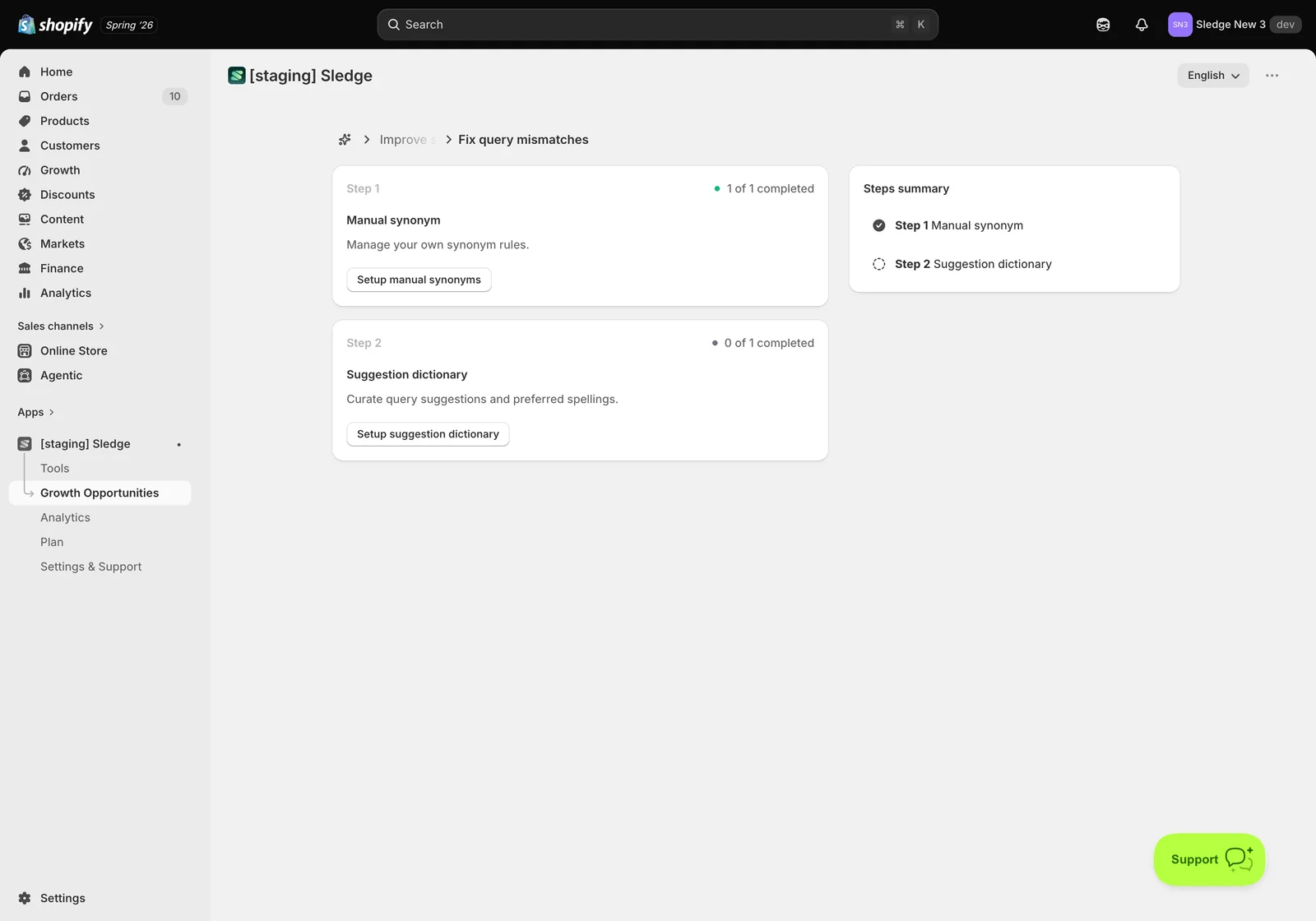 Configuring a practice — Sledge