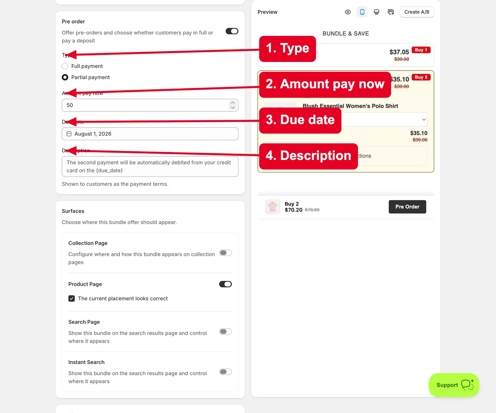 Step 2 — Choose how customers pay — Sledge
