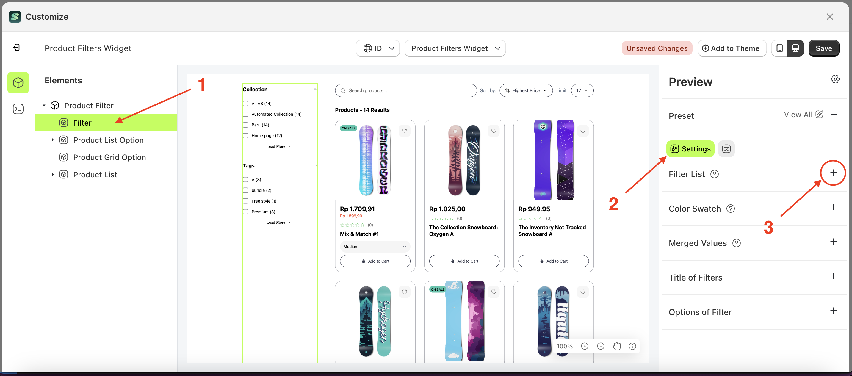 Badge Header Menu