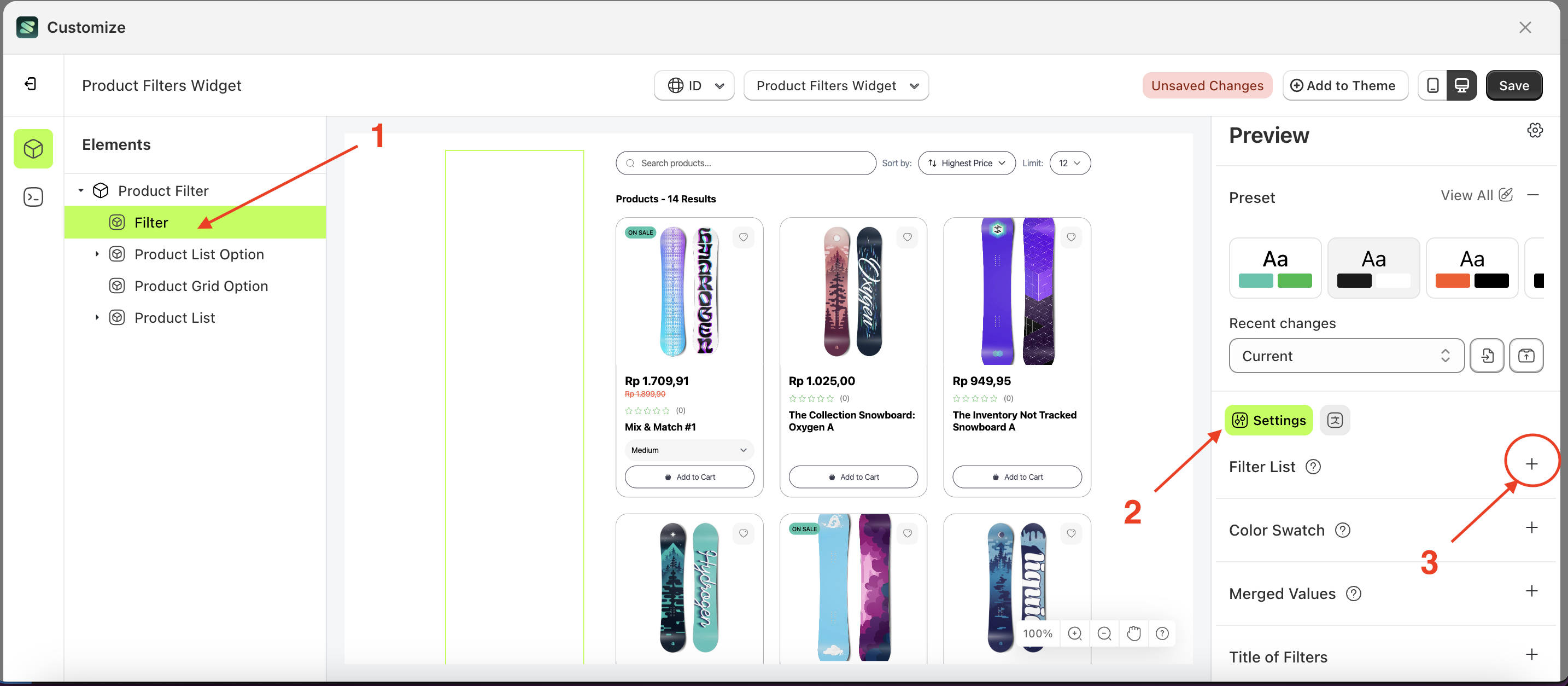 Badge Header Menu