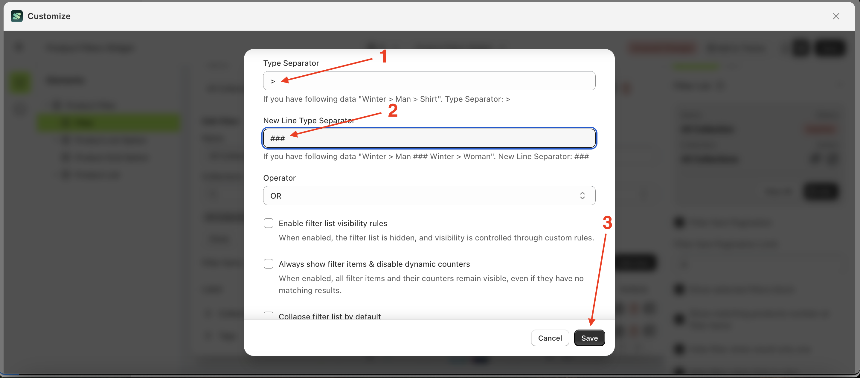 Badge Header Menu